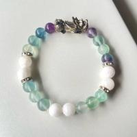 ราคา กำไลหินแท้ หินฟลูออไรด์ (Fluorite)เสริมการงาน (26331513747)