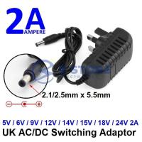 ราคา 5V 2A / 6V 2A / 9V 2A / 12V 2A / 14V 2A / 15V 2A / 18V 2A / 24V 2A AC/DC Switching Adapter (5.5 * 2.1 / 2.5 มม.) (53460370295)
