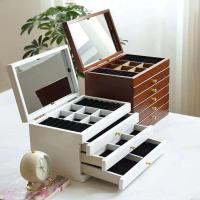 ราคา กล่องเครื่องประดับไม้หลายชั้นพร้อมกระจก กล่องใส่เครื่องประดับสร้อยคอ กล่องเครื่องประดับสไตล์ย้อนยุคพร้อมลิ้นชัก (42460587450)