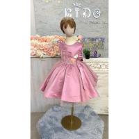 ราคา Kidoprincesskids ชุดราตรีเด็ก (ร้านอยู่รัชดา)ชุดออกงานเด็ก W19043สีชมพูเข้ม กระโปรงสั้น (27715785671)