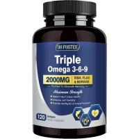 ราคา TripleOmega3-6-9FishOil2000mgwithVitaminE-EPA&DHAFattyAcids-รองรับHeart,Brain,Eye,&ImmuneHealth-รวมFlaxseed&Bage,Non-GMO,Non-GMO,Y120sG9 (54010369568)