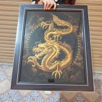 ราคา กรอบรูป มังกรทอง มังกร กรอบรูปมังกร มังกรทอง ใส่กรอบลายเรียบ สีดำ (6418645392)