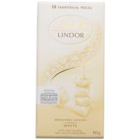 ราคา ลินด์เดอร์ไวท์ช็อกโกแลต 100กรัม Lindt Lindor White Chocolate 100g. [หมายเลขบาร์โค้ด 7610400014632 ] (55162607676)