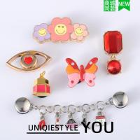 ราคา ชุดเครื่องประดับโลหะทับทิม ตัวเจียรสำหรับรองเท้า พร้อมดอกไม้ตกแต่ง (43780387135)