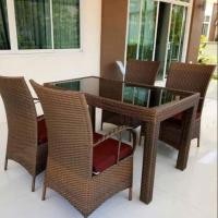 ราคา ชุดโต๊ะอาหาร เก้าอี้อาหารหวายเทียม เปลหวาย (6841421351)