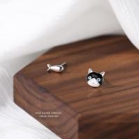 ราคา ต่างหูเงินแท้ เกรด 925 จี้รูปปลา แมวน่ารัก เครื่องประดับแฟชั่น สําหรับผู้หญิง LE206 (23351124906)