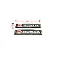 ราคา 2ชิ้นป้ายโลโก้เลซิ่น HONDA พื้นดำตัวหนังสือขาวขนาด 6.0x1.4cm ติดตั้งด้วยเทปกาวสองหน้าด้านหลัง (3119803271)