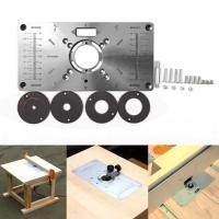 ราคา Aluminium Router Table Insert Plate Table For Woodworking Benches Router Plate Wood Tools Milling T (46553288361)