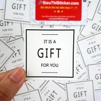 ราคา It Is A Gift For You IAGFY02 แสตมป์กระดาษตกแต่งถุงกระดาษ กล่องเค้ก แยม ห่อของขวัญ แพ็คเกจขอบคุณ (40580943403)
