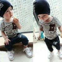 ราคา ชุดเด็กเสื้อยืดคอกลมพร้อมกางเกงขาสามส่วน (สินค้าพร้อมส่งในไทย) (235376851)