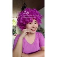 ราคา (สีม่วง 1 อัน) วิกแอฟโฟร่ วิกผม ผมปลอม แอฟโฟร่ afro fancy afro wig m24 (24668631401)