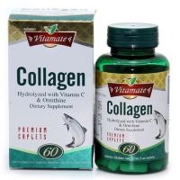 ราคา ♦️พร้อมส่ง♦️Vitamate Collagen Hydrolyzed with Vitamin C Ornitine 60 เม็ด (1 กล่อง) (7413678284)