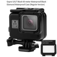 ราคา กันน้ำลึก 60 ม. เหมาะสำหรับกล้องกีฬา GoPro hero 5 6 7 Black  เคสป้องกันกันน้ำแบบสัมผัสพร้อมฝาหลังหน้าจอสัมผัส เคสดำน้ำ (28044870910)