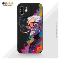 ราคา GUMAN เคสไอโฟน เคสซิลิโคนนุ่มกันกระแทกน่ารักตลก เคสโทรศัพท์ สีดำ Compatible for iPhone 17 16 15 14 13 12 11 Pro Max SE 2020 X XR XS 8 7 6 6S Plus xsmax 6splus 7plus 8plus พลัส XYM2 (20782535379)