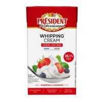 ราคา [สินค้าส่งด่วน] เพรสซิเด้นท์ วิปปิ้งครีม ยูเอชที 1000 กรัม PRESIDENT UHT CREAM 1000 G (57012490580)