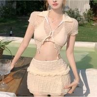 ราคา ชุดว่ายนํ้า bikini ชุดว่ายน้าแฟชั่น ชุด เดินชายหาด ชุด 3 ชิ้น (26201234131)