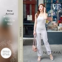 ราคา พร้อมส่ง จั้มสูทสายเดี่ยวขายาวงานป้ายNittaya (8547727383)