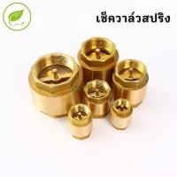 ราคา เช็ควาล์ว เช็ควาล์วสปริง ทองเหลืองแท้ สปริงเช็ควาล์ว Spring check valve 1/2 (4 หุน) 3/4 (6 หุน),1นิ้ว (29931456136)