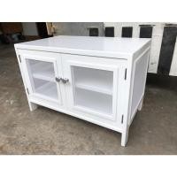 ราคา ตู้กับข้าวไม้ สีขาว ขนาด 35x60x40 ซม (ด้านบนเรียบไม่มีขอบกันตก) (20627207662)
