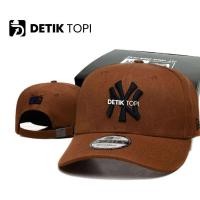 ราคา NY หมวกเบสบอล New York MLB สีน้ําตาล โลโก้สีดํา เย็บปักถักร้อย IMPORT (24893192341)