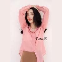 ราคา JAPANESE CHIFFON SHIRT | PINK PASTEL (1719622213)