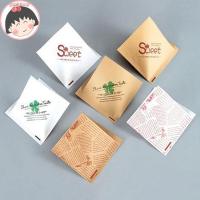 ราคา Gent 100pcs สามเหลี่ยมรูปร่างกระดาษคราฟท์ Paaging แซนวิช Oilproof Doughnut ขนมปังแฮมเบอร์เกอร์ทิ้งกระเป๋าห้องครัวร้านอาหาร EN (47413108113)