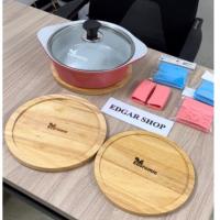 ราคา ฝากระจกนิรภัย Ecoramic, อุปกรณ์เสริมฐานหม้อไม้, ตัวยกหม้อซิลิโคน (55761282920)
