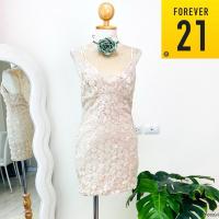 ราคา ไซด์S แบรนด์ Forever21 แท้ 100%เดรสงานเกล็ดวิบวับ สีครีม ใส่ออกงาน ทรงเข้ารูป เดรสออกงาน ชุดปาร์ตี้(163) (25274104837)