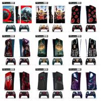 ราคา 50 สีสติกเกอร์ผิวใช้งานร่วมกับ Sony Playstation 5 Slim Disc & Digital Edition ไวนิล Decal รูปแบบชุดฟิล์มป้องกันสําหรับ PS5 Slim คอนโซลและ 2 ชิ้น Controller (27345197373)