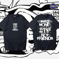 ราคา เสื้อยืดคอกลมแขนสั้น Make Money Not Friends S-5XL (27620810176)