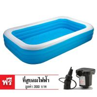 ราคา ✨สุดพิเศษ✨ [แถมฟรีที่สูบลมไฟฟ้า] BESTWAY สระว่ายน้ำเป่าลม 3 เมตร พร้อมส่ง!! (8560128895)