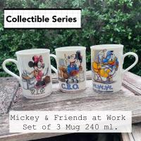 ราคา Pladao Collectible Mickey Mouse Minnie Mouse Duffy Duck work Ceramic Mug แก้วกาแฟ มัค เซต 3 ใบ Disney 8 oz. /240 ml. (16367388658)