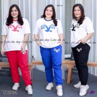 ราคา G7871 Set #Bigsize เสื้อแขนสั้น+กางเกงขายาว cc-oo (2557826791)