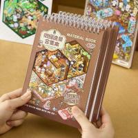 ราคา POLOKID ฉากสติกเกอร์หนังสือ, รูปลอกบ้าน Dream Town 4.0 Series Miniature ฉากสติกเกอร์, PET สติกเกอร์กระดาษซ้อนการ์ตูน 3D Cabin Cottages เงียบหนังสือ Scrapbooking (49211785722)