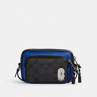 ราคา COACH แท้ % MINI EDGE DOUBLE POUCH CROSSBODY IN COLORBLOCK SIGNATURE CANVAS (COACH C1643) (13006722702)