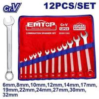 ราคา EMTOP ชุดประแจรวม แหวนข้างปากตาย 12 ชิ้น 6-32MM ECSS11202 (55550275960)