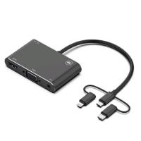 ราคา 3in 1 Mobile HD screen player Type-C/Lightning/Micro USB to HDMI/VGA/AV Adapter (10319154098)