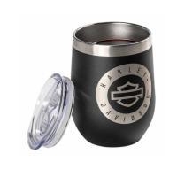 ราคา ์New Arrival เก็บไวน์เก็บอุณหภูมิ Harley-Davidson Open Bar & Shield Stainless Steel Stemless Wine Tumbler, Black HDX-986 (41807592155)