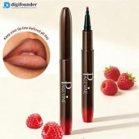 ราคา DIGIFOUNDER Smooth Color Juice Lip Stain Brush Tip Liquid Lip Liner ติดทนนานกันน้ํา High Pigment Matte Nude Lipliner ปากกาแต่งหน้า T7Z3 (28045021317)