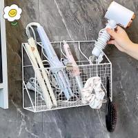 ราคา {}maoying} ติดผนังผู้ถือเครื่องเป่าผม Curling Iron Holder เครื่องมือจัดแต่งทรงผม Organizer พร้อมตะขอชั้นวางของ Multi-Functional Storage Ra {COD} (52710417643)