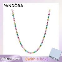 ราคา เครื่องประดับเงินแท้ S925 (พร้อมกล่อง)Pandora Rainbow Tennis Necklace (49561298801)