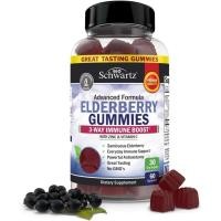 ราคา BioSchwartz Elderberry พร้อมพอร์ต Zinc และ C Immune สําหรับผู้ใหญ่ & Sambucus Elderberry ThirdParty ทดสอบ NonGMO Multimineral 60 นับ (52562980523)