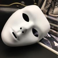 ราคา สินค้าใหม่/JabbaWockeeZ Masquerade Mask White Face Dance Pure White Street Dance Blank Full Face Male (51360572023)