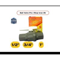 ราคา บอลวาล์ว PVC ด้าม PVC / วาล์วหยุด PVC 1/2", 3/4", 1" นิ้ว (45508395548)