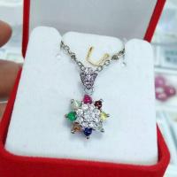 ราคา จี้เงินชุบทองคำขาว พลอยนพเก้า แท้ตรงตาตำรา พลอยแท้.เงินแท้ค่ะ (25382791001)
