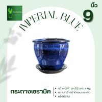 ราคา กระถางเซรามิค Imperial Blue 9 นิ้ว (25176315565)