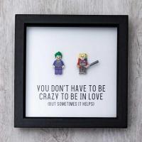 ราคา Joker-Harley Quinn Crazy In Love Lego Frame Room Wall Deco (53410448864)