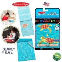 ราคา Melissa & Doug ชุดศิลปะขูดกระดาษ ตีมสัตว์น้ำใต้ทะเล On the Go Scratch Art Color Reveal Pad - Sea Life (57359339828)
