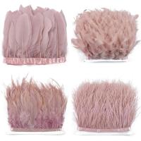 ราคา 2 เมตรหนังสีชมพูไก่ฟ้าขนนกTrimพู่Fringe BoaบนเทปตุรกีMarabou GooseนกกระจอกเทศFeatherเสื้อผ้าอุปกรณ์เสริม (53212155257)