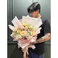 ราคา ช่อดอกไม้ตกแต่สวยงามสีพาสเทล (43764565007)